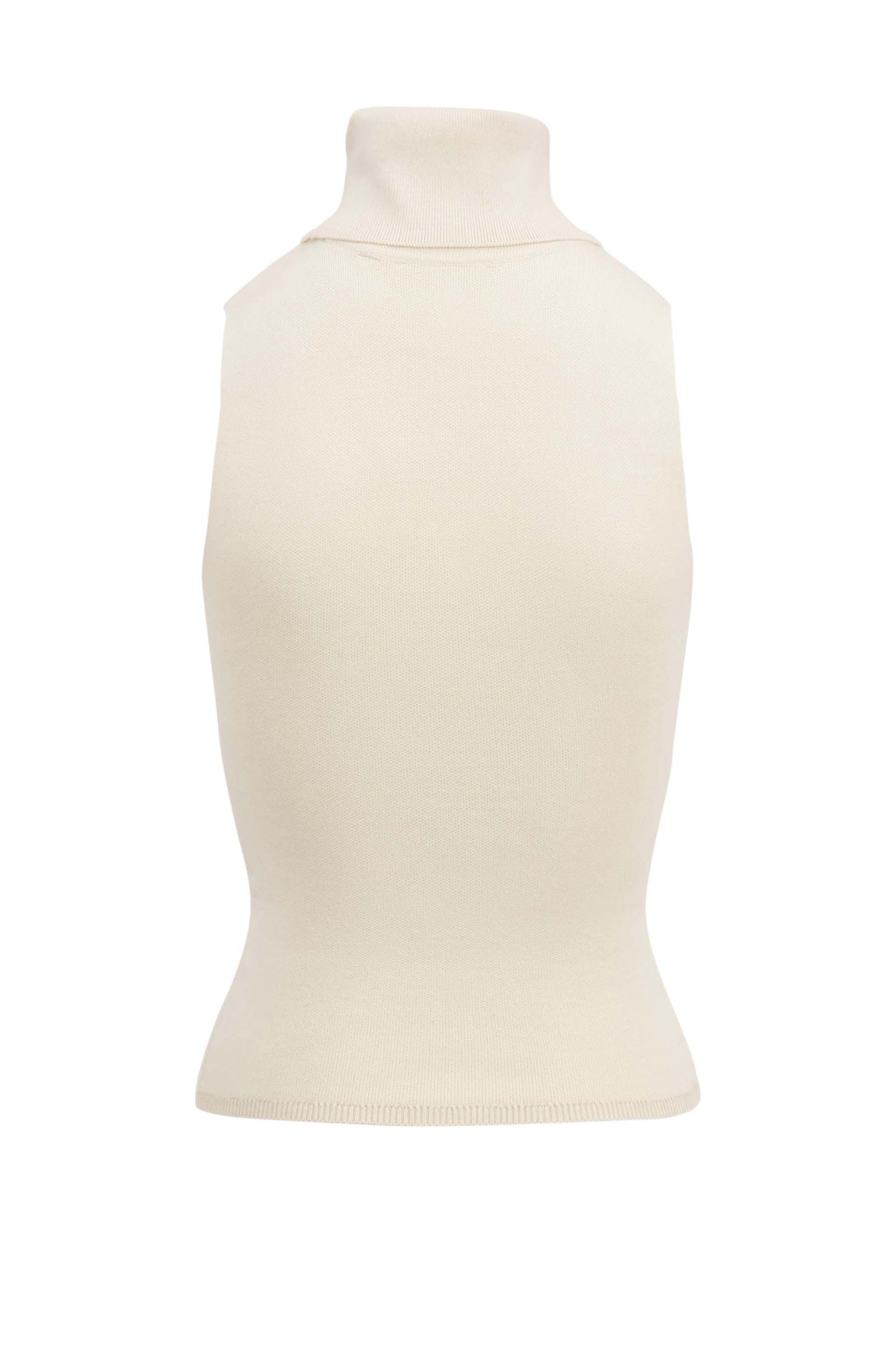 Dames Trui Gebreid Mouwloos Geribbeld Col Model