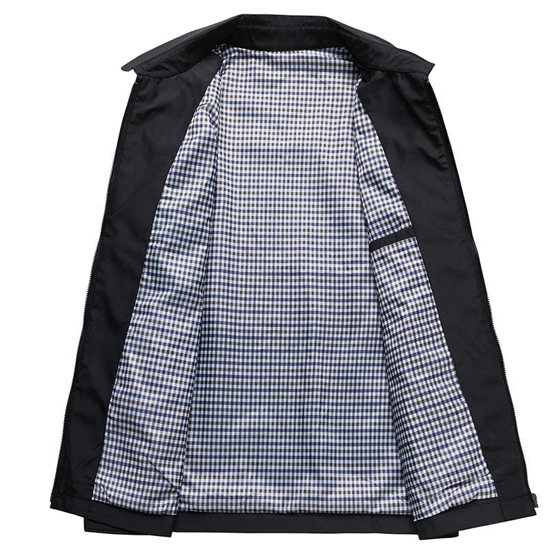 Lente Zomerjas Voor Heren Rits Voorzijde Lichtgewicht Casual