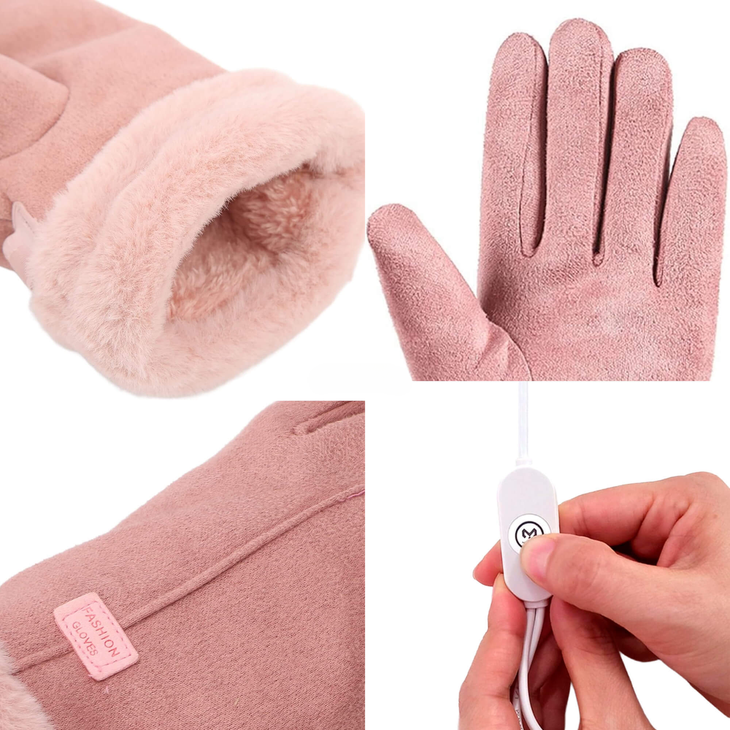Verwarmde Handschoenen voor Dames — Thermische Waterafstotende Winterhandschoenen met Touchscreen — Oplaadbaar USB Design