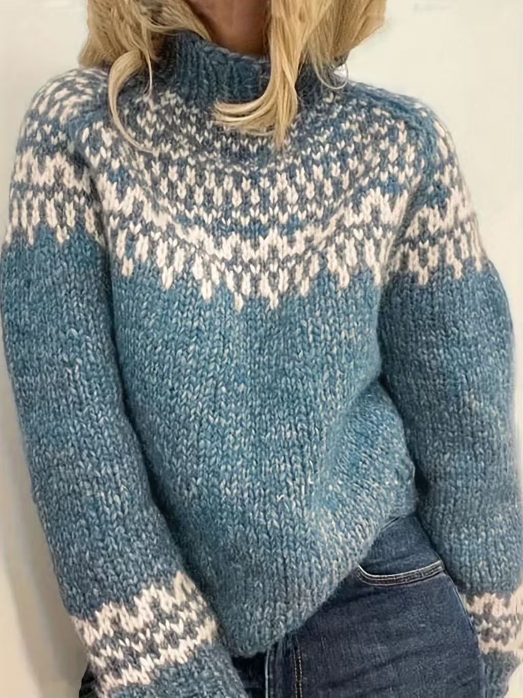 Dames Trui Noors Motief Warm en Stijlvol