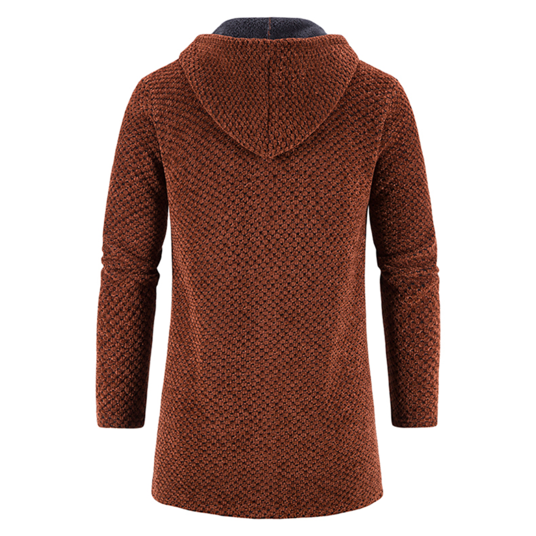 Gebreide Hoodie Heren Warme en Comfortabele Jas