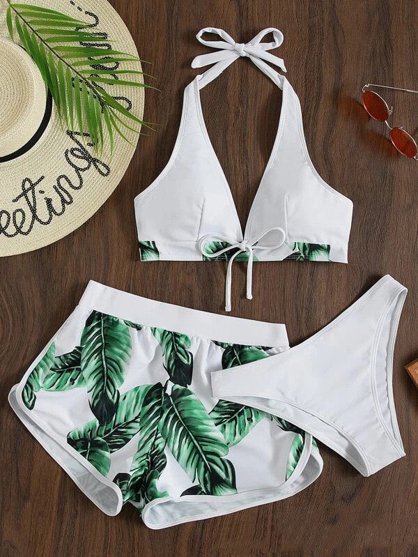 Bikini Set Zonnebaden Short en Top Dame