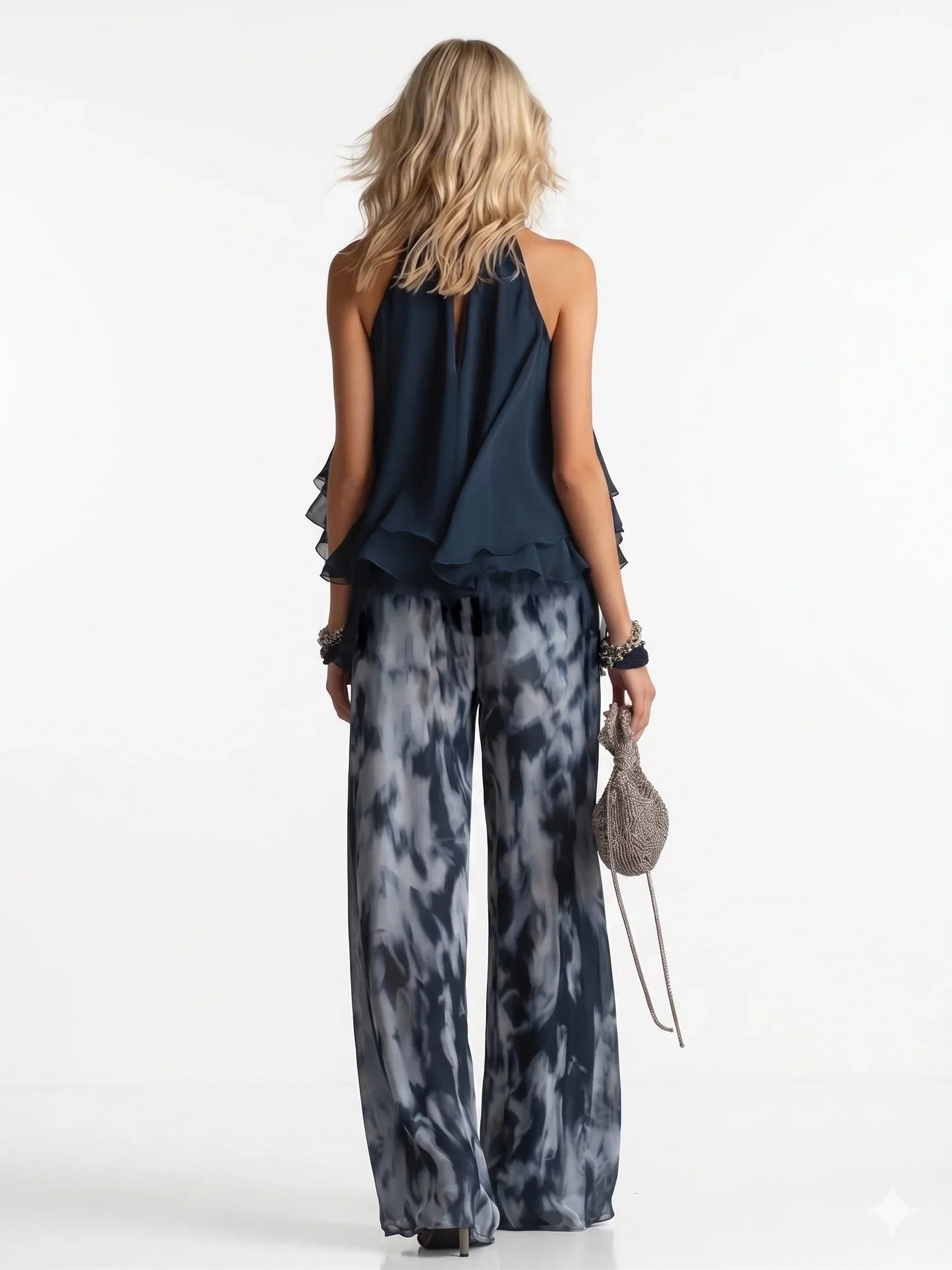 Dames Tweedelige Set Chiffon Elegant