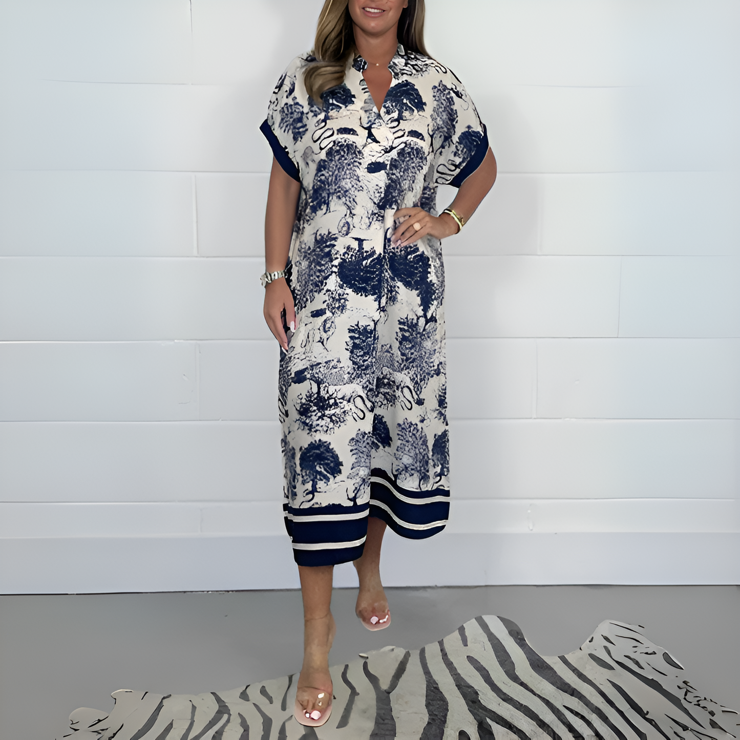 Midi Jurk Elegante voor Vrouw