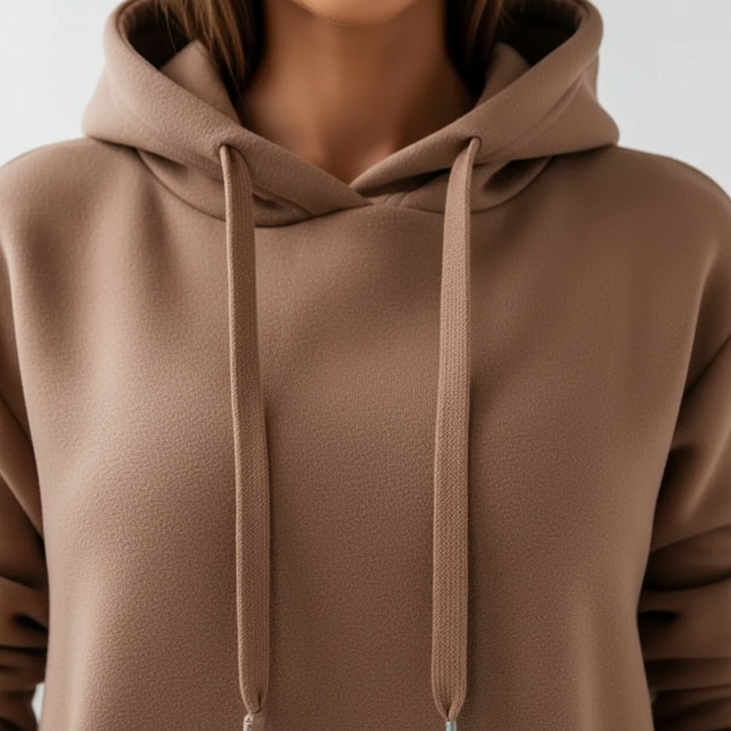 Vrouwelijke Hoodie Jurk Comfortabel met Capuchon en Kangoeroezak