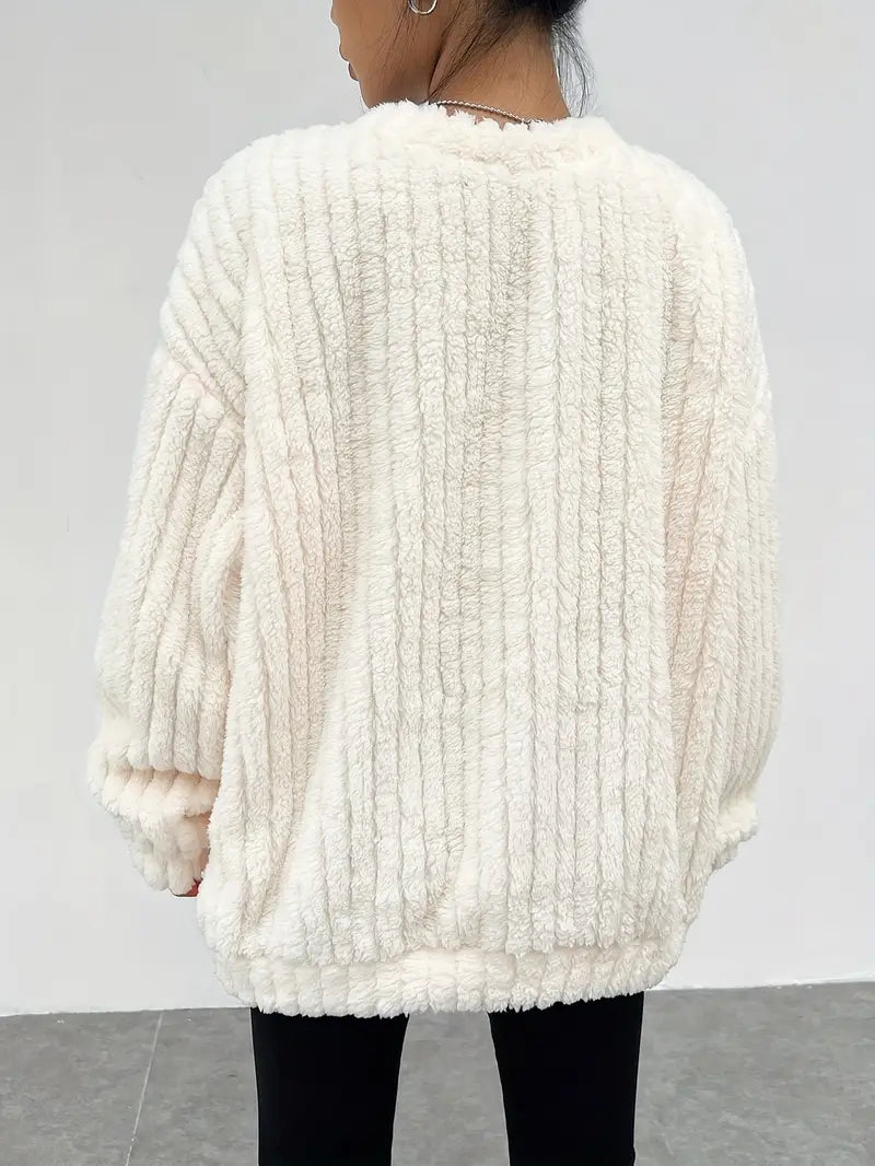 Damestrui Oversized Zachte Trui Ronde Hals Comfortabel