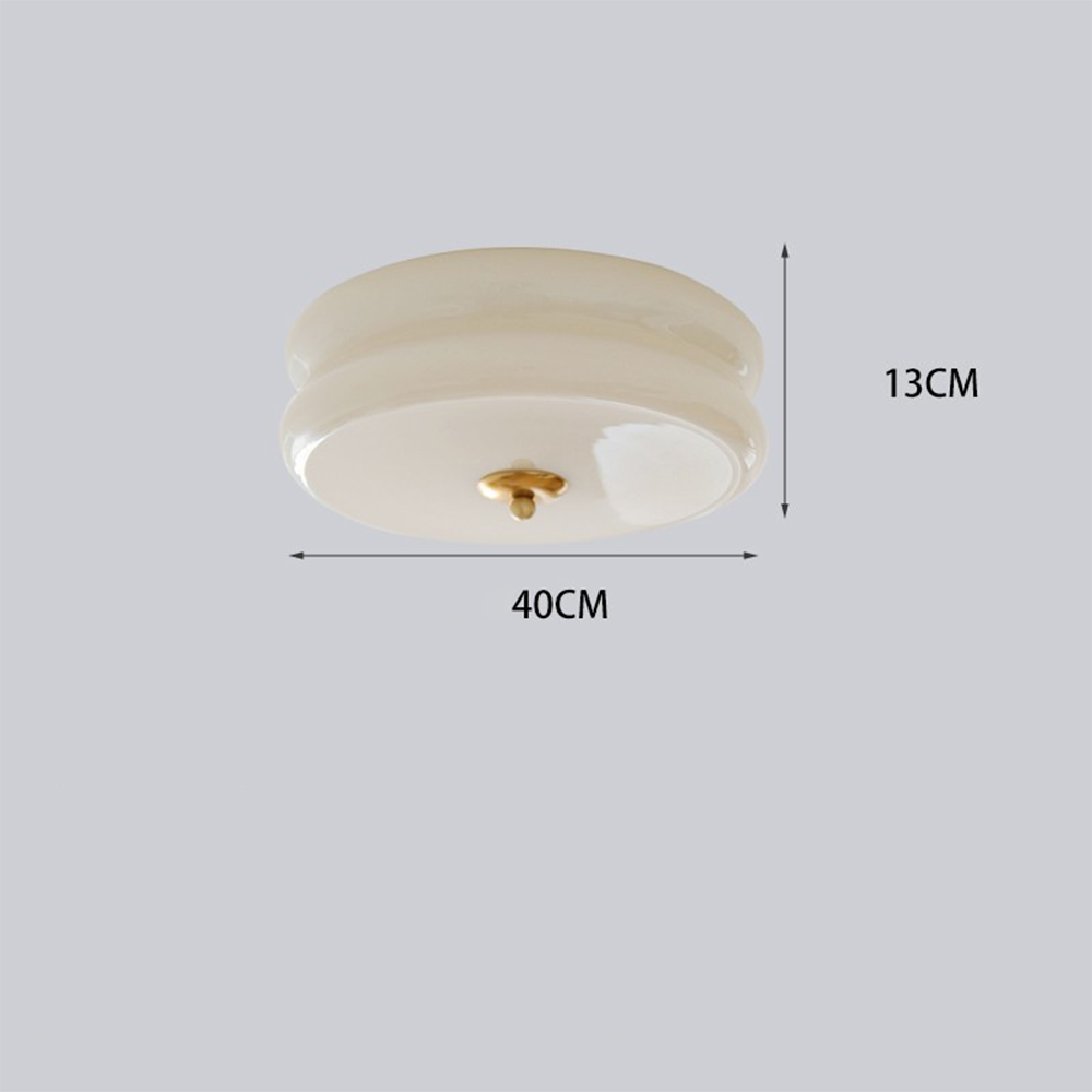 LED plafondlamp glas metaal crème 13 cm slaapkamer woonkamer art deco plafondverlichting rond warm licht neutraal licht wit licht