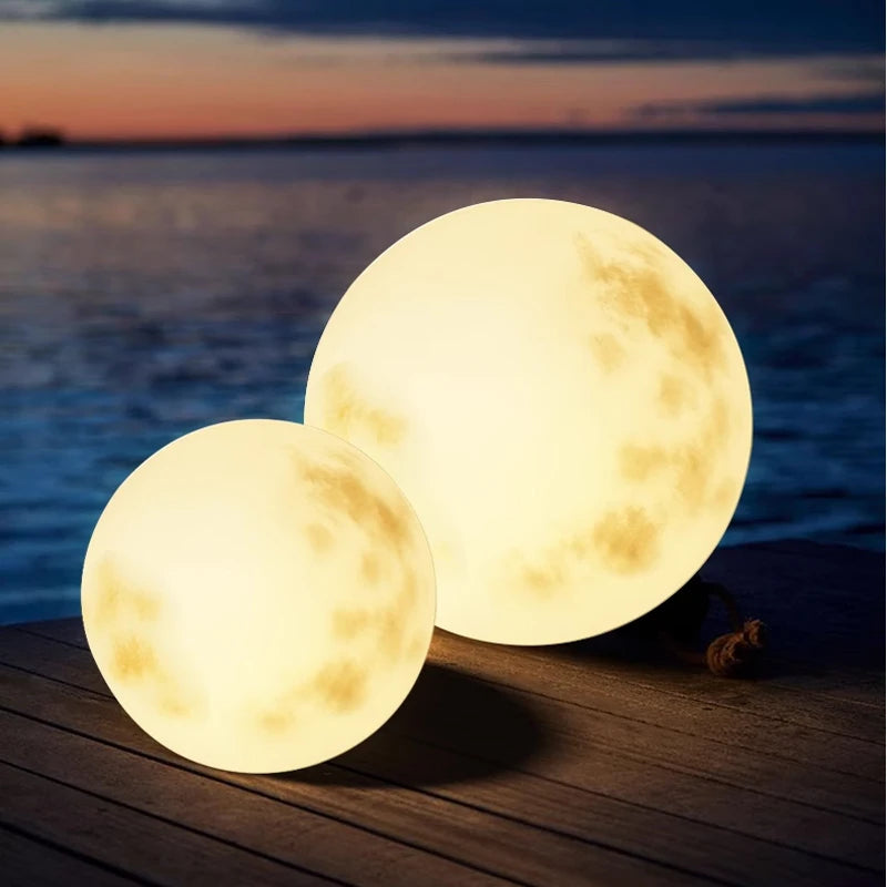 Tuinlamp in Maanvorm 20cm 30cm 40cm – LED Solar Outdoor Nachtverlichting voor Tuin Terras