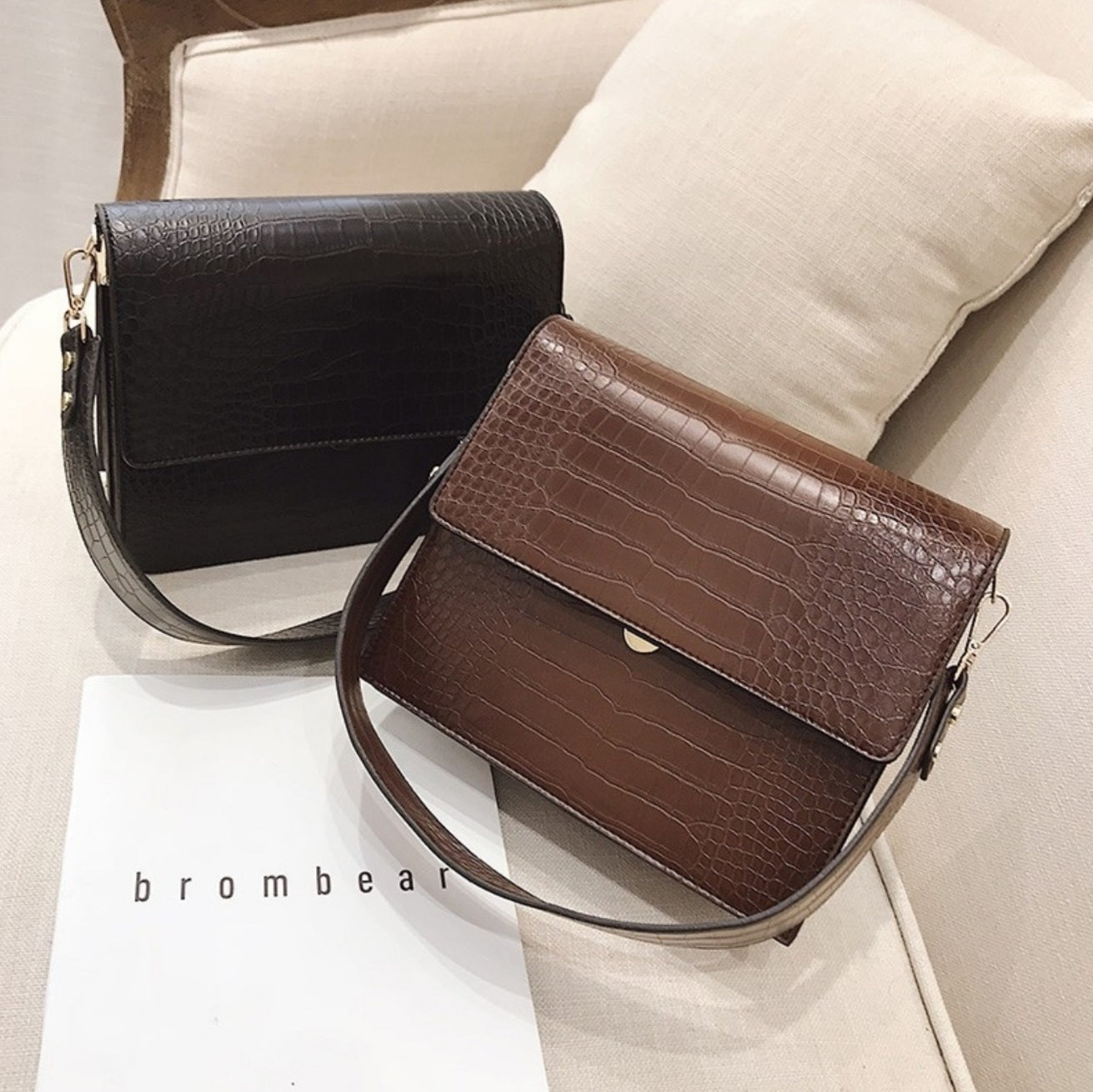 Schoudertas Crossbody Diek Maxi Croc Leer