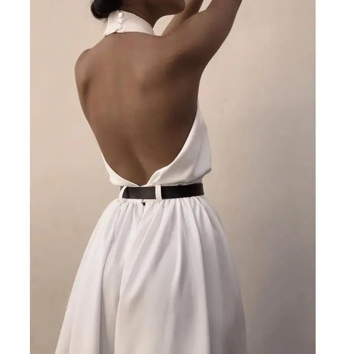 Dames Jumpsuit Halter Zomerse Avondjurk Stijlvol