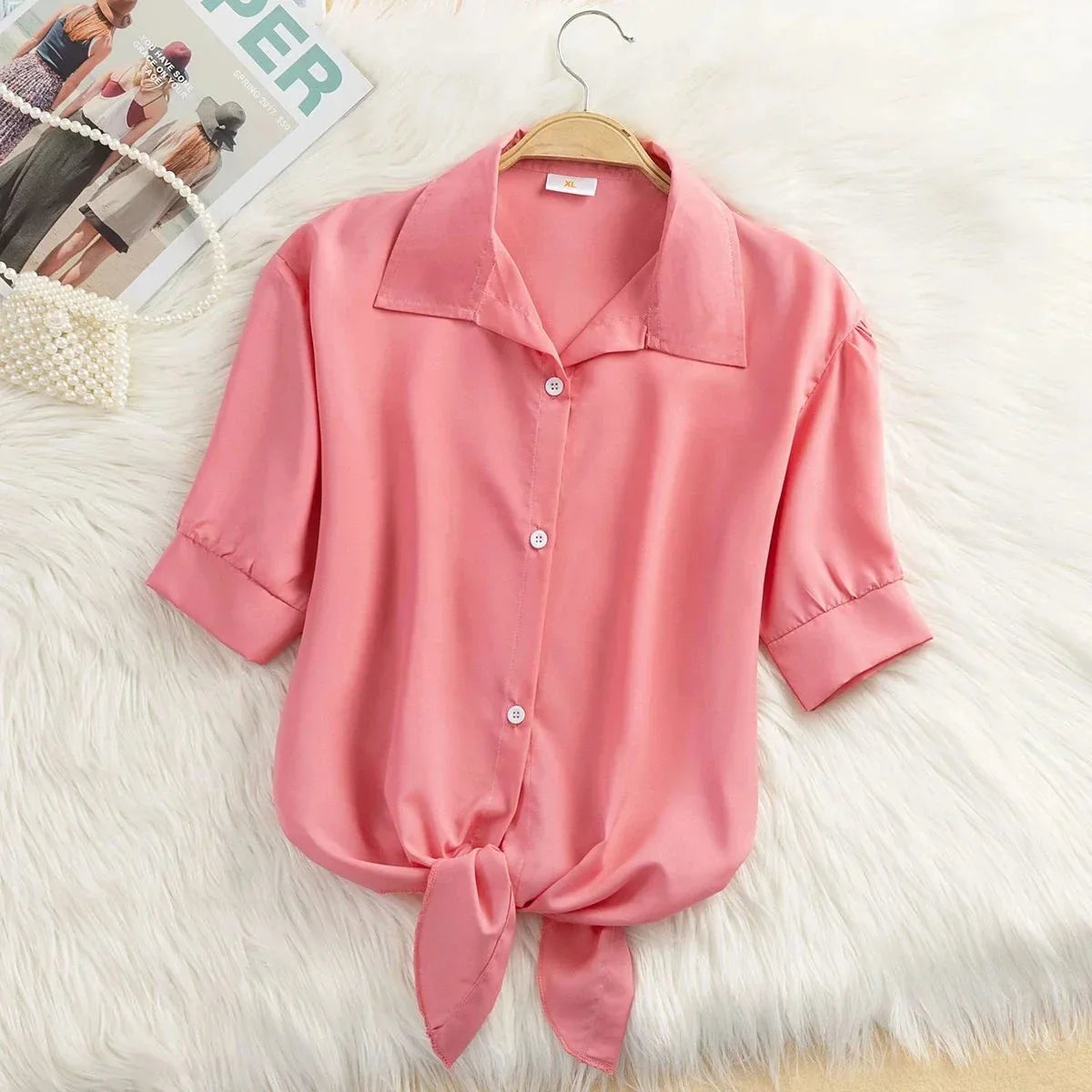 Vrouwelijke Elegant Blouse Jurk Stijl