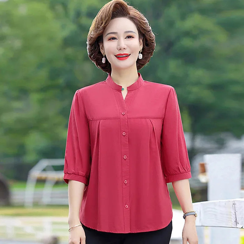 Vrouwen Zomershirt Elegant en Luchtig