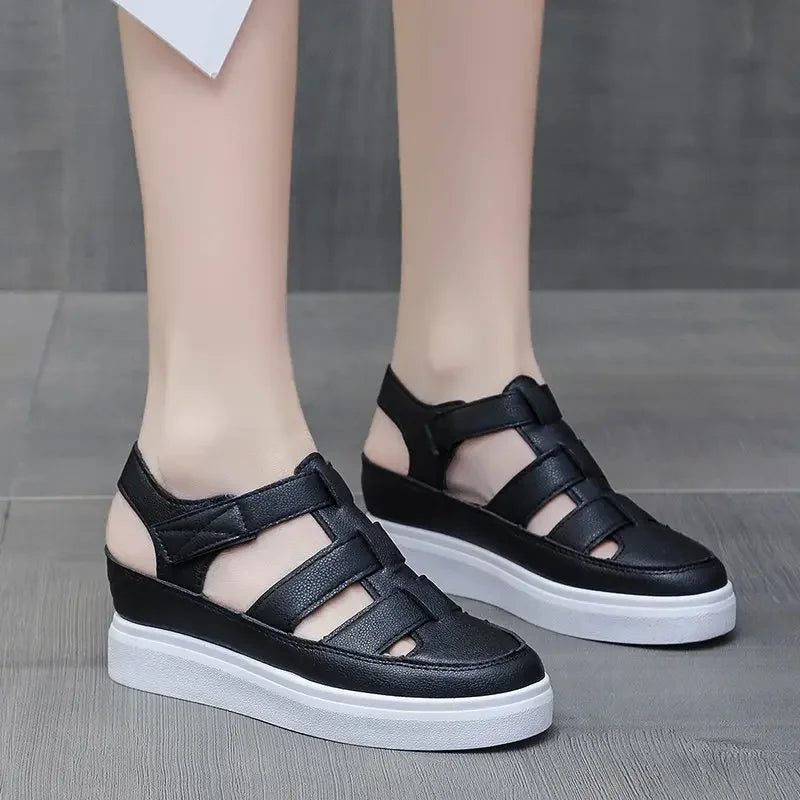 Zomer Sandalen Wedge Gladiator Stijl Hoge Hak