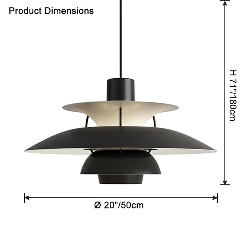 Scandinavische Hanglamp Eettafel Metaal Kleurrijk Retro Deens Design Woonkamer Keukeneiland