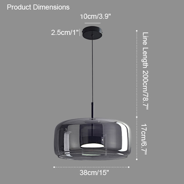 Hanglamp Geblazen Glas Amber Goud Rond Verstelbaar Eettafel Woonkamer Modern