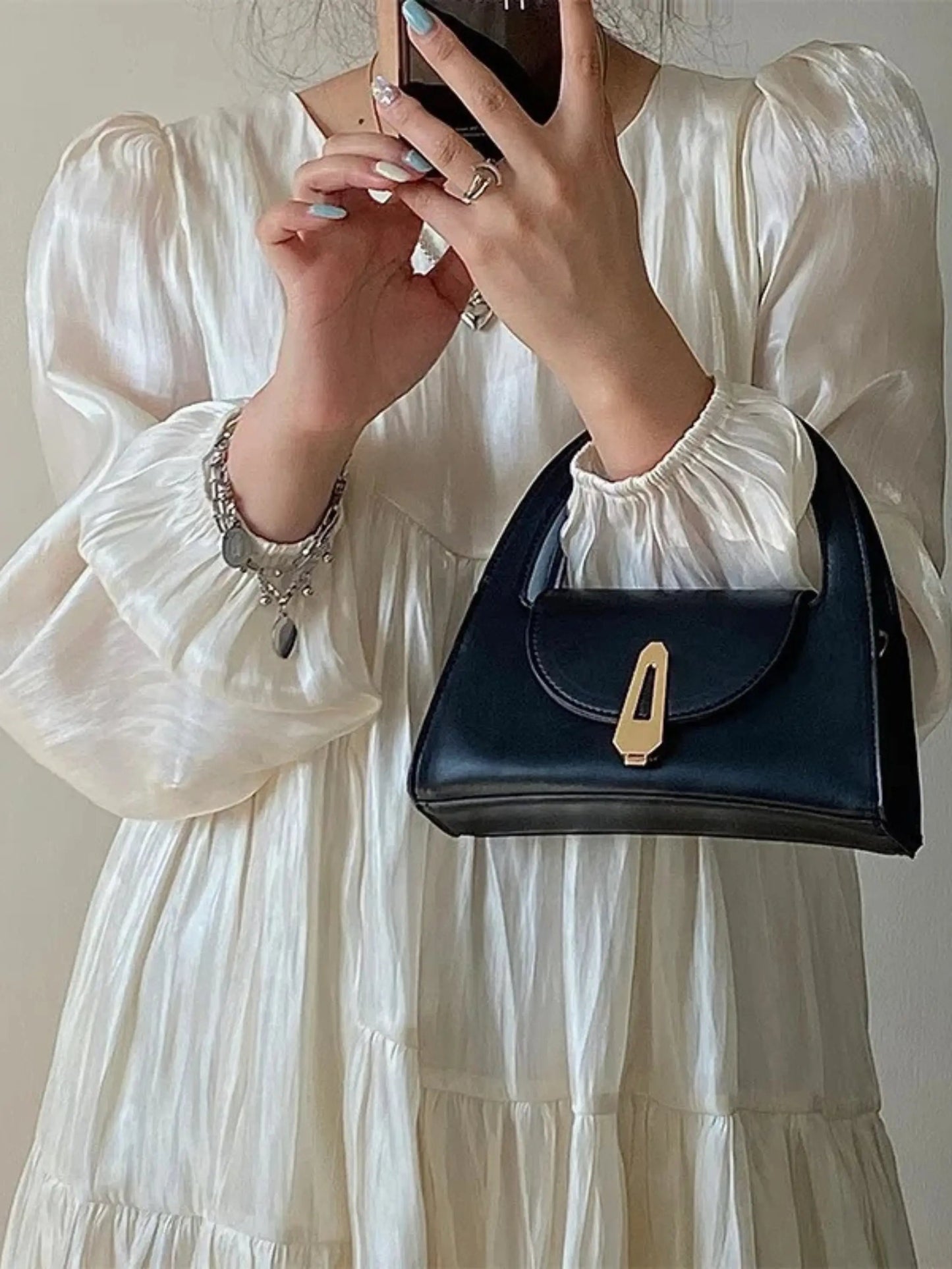 Kleine Schoudertas Zwarte Stijl Dagmar Model