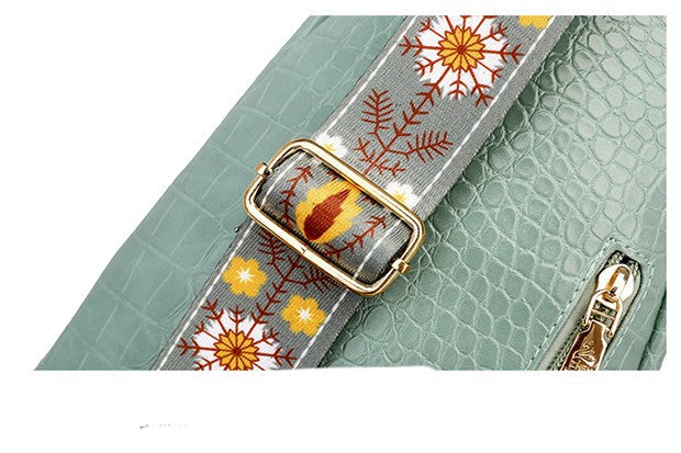 Dames Crossbody Tas Hertenprint Met Kwastjes Leer