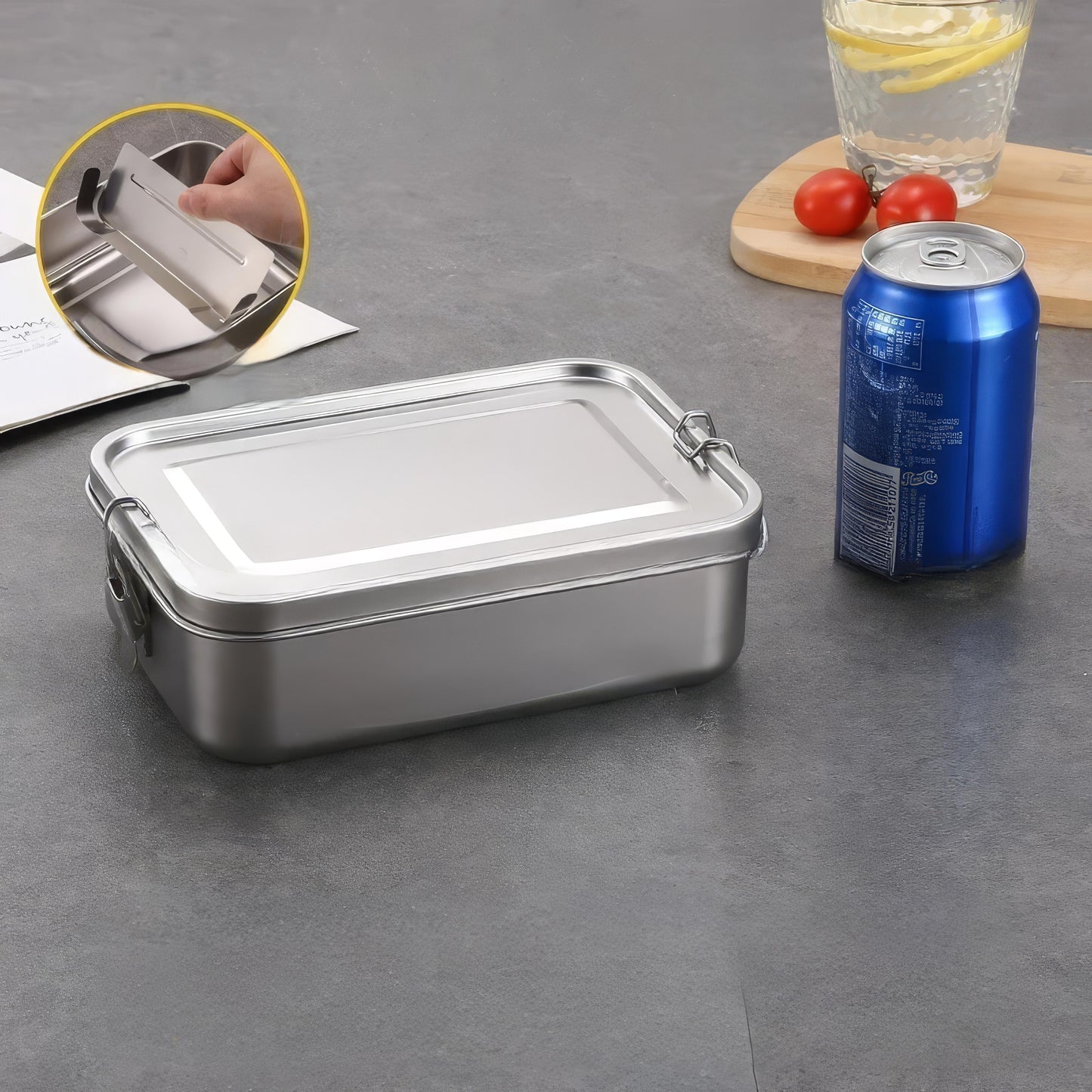 Roestvrijstalen Lunchboxen Set Duurzame Voedselopslag 3-Delig Vakjessysteem voor Lunch Onderweg