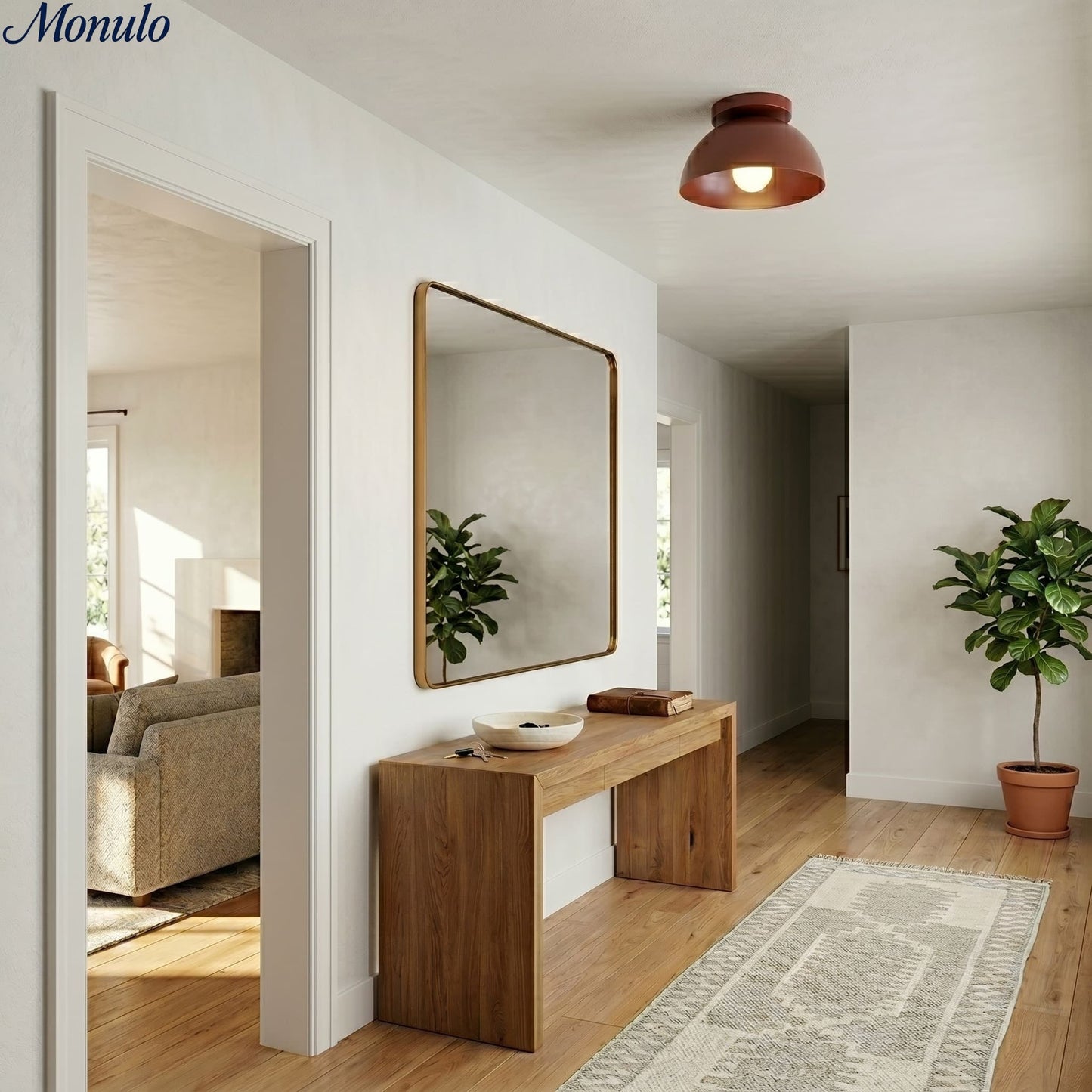 Minimalistische Plafondlamp Dome voor Compacte Ruimtes – Opbouwspot Beschikbaar in Meerdere Kleuren