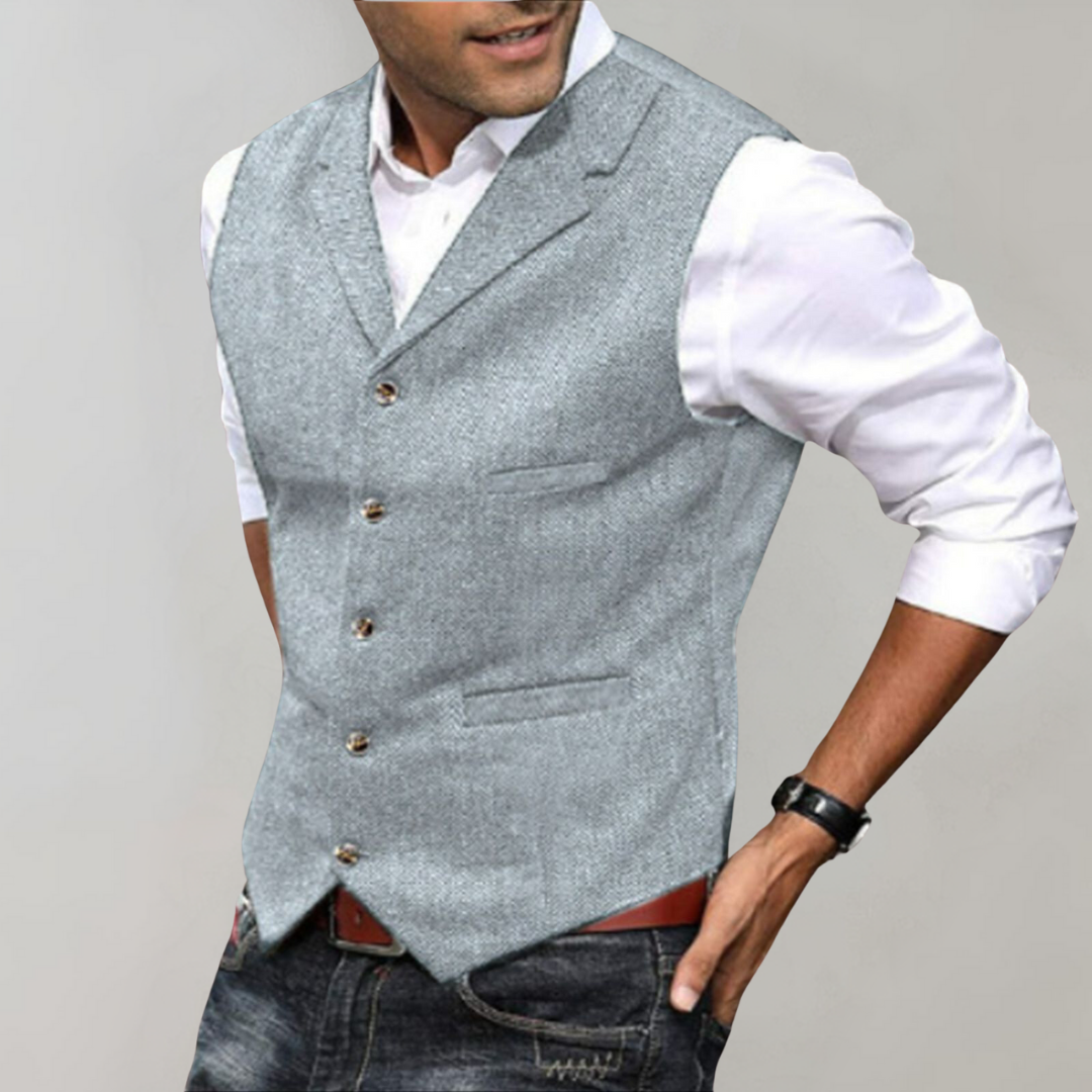 Heren Gilet Tijdloos Design Slank Fit