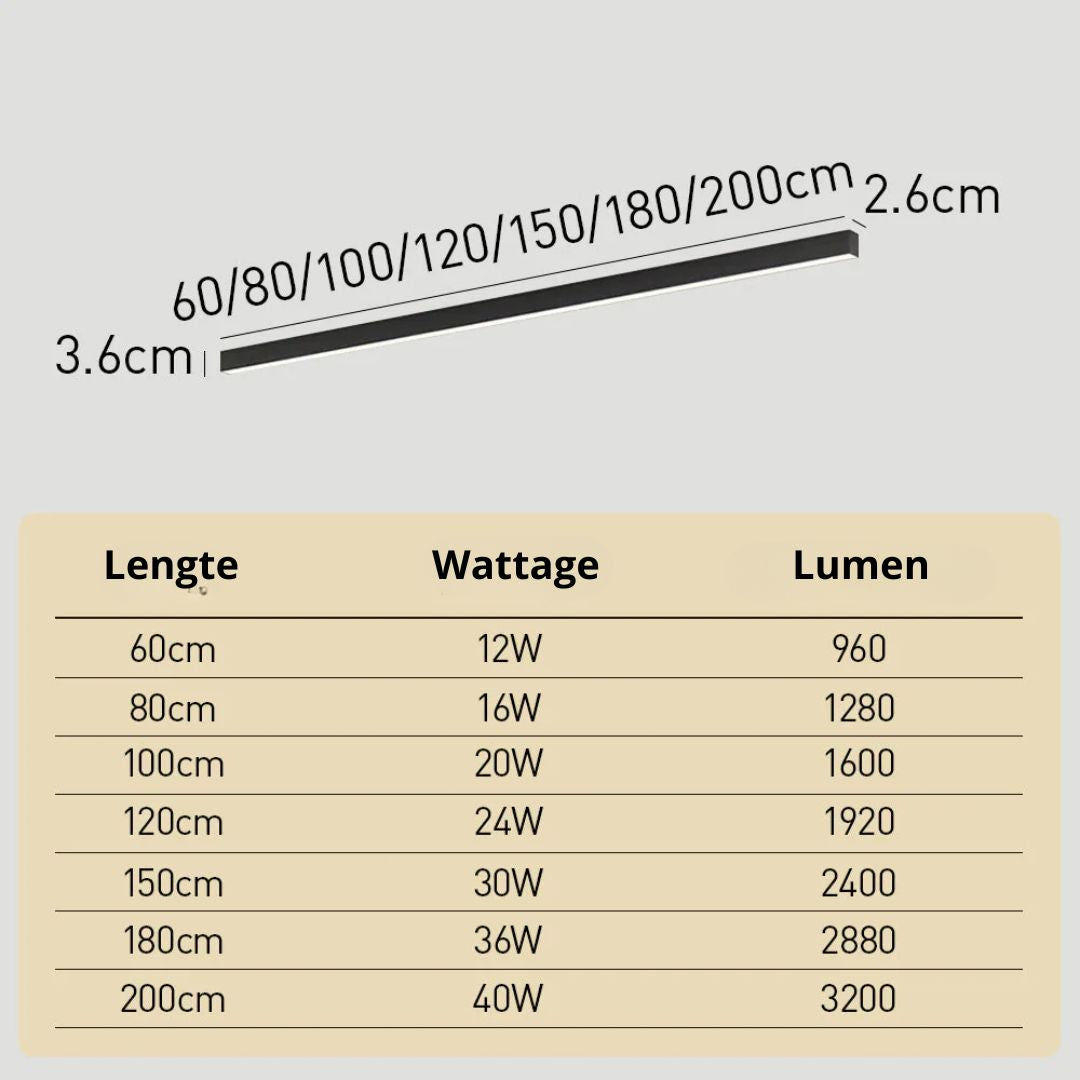 LED plafondlamp zwart langwerpig modern voor woonkamer hal slaapkamer minimalistische plafondverlichting binnen