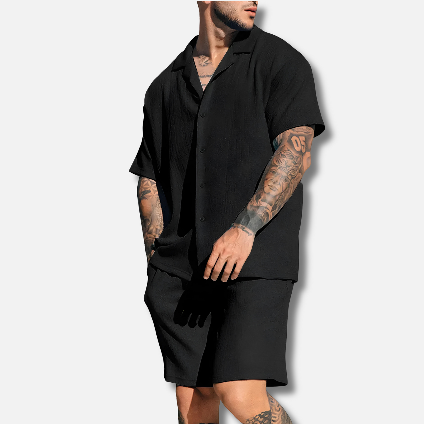 Heren Zomerset Korte Broek en Overhemd Set