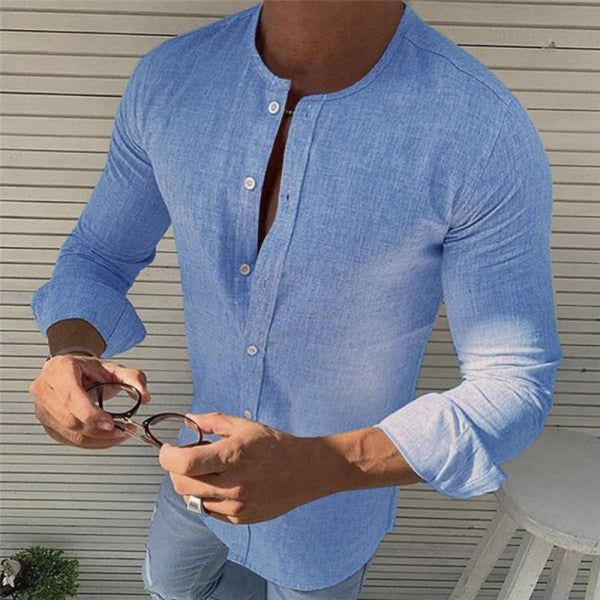 Heren Overhemd Lange Mouw Katoen Casual Kleding