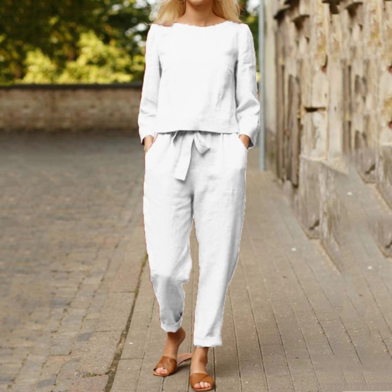 Vrouwelijke Blouse en Broek Set Luxe Stijl