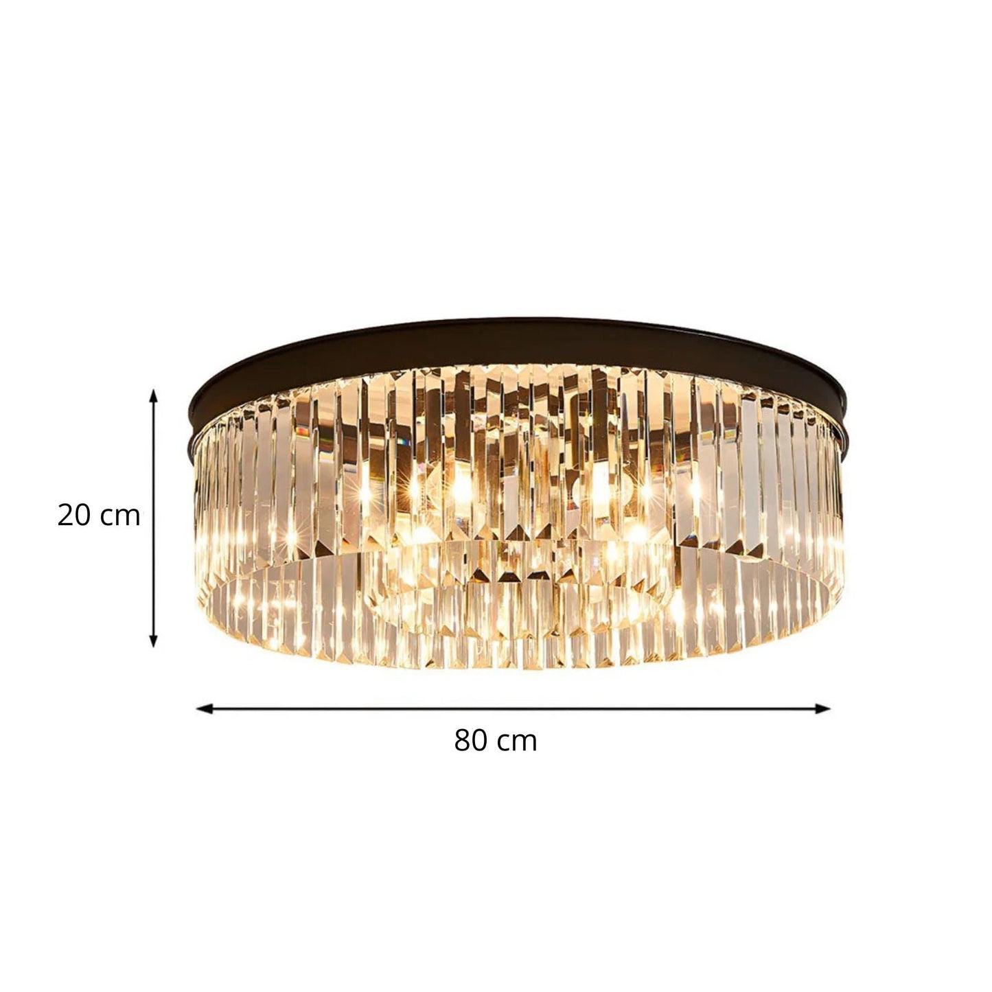 Plafondlamp kristal 40 cm goud 4x E14 woonkamer hal slaapkamer luxe plafondverlichting moderne kristallen lamp