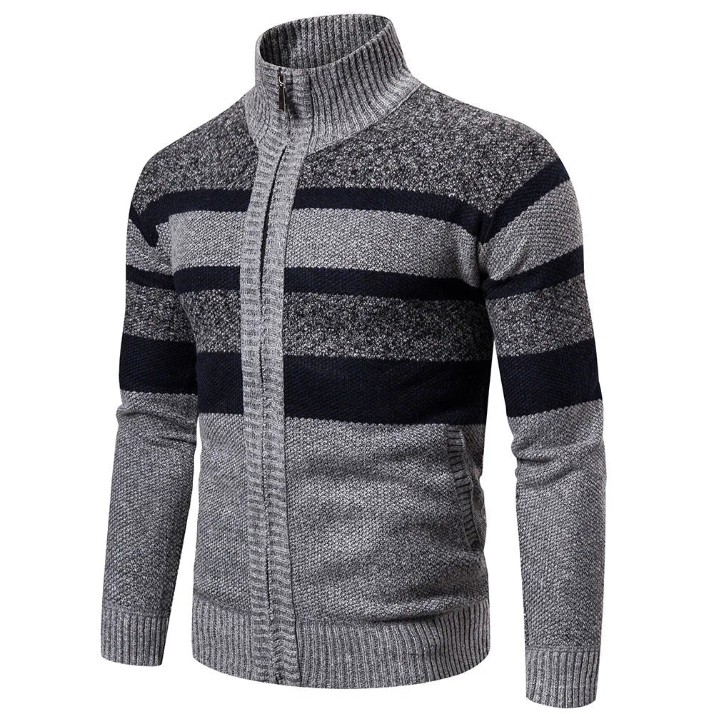 Wintersportvest Heren Gestreept Slim Fit