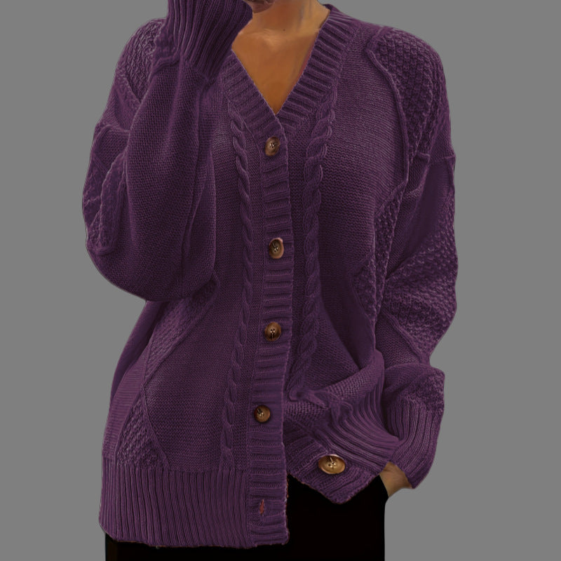 Dames Gebreide Vest Kabelbrei Stijlvol Elegante Look