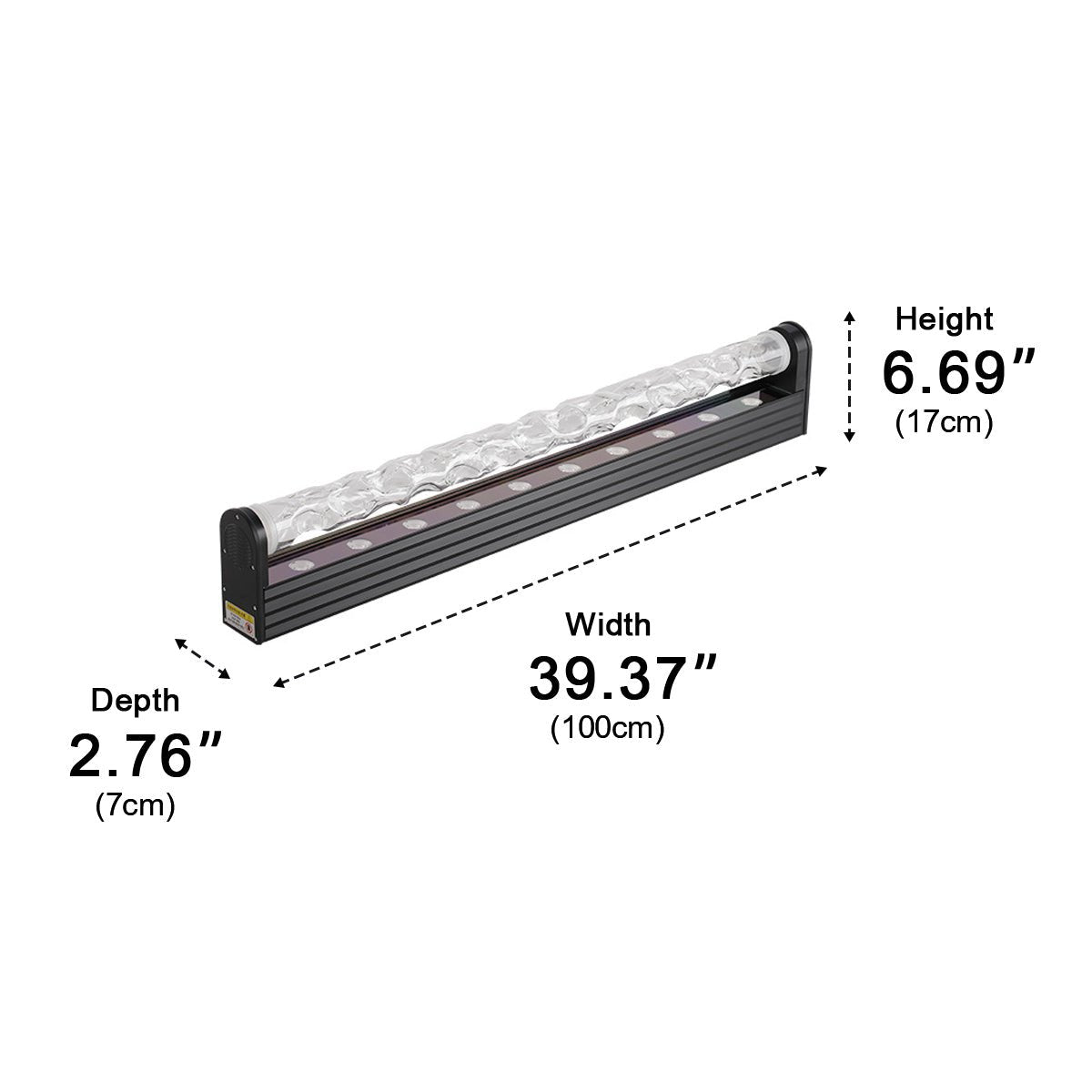 Wandlamp LED 3D Vlameffect Aluminium Zwart Woonkamer Bar RGBW Sfeerlamp Wandwasser Lichteffect