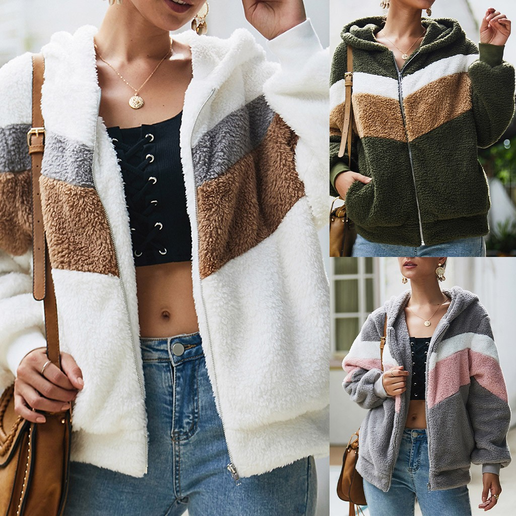 Dames Hoodie Teddy Vest Zacht en Comfortabel met Rits
