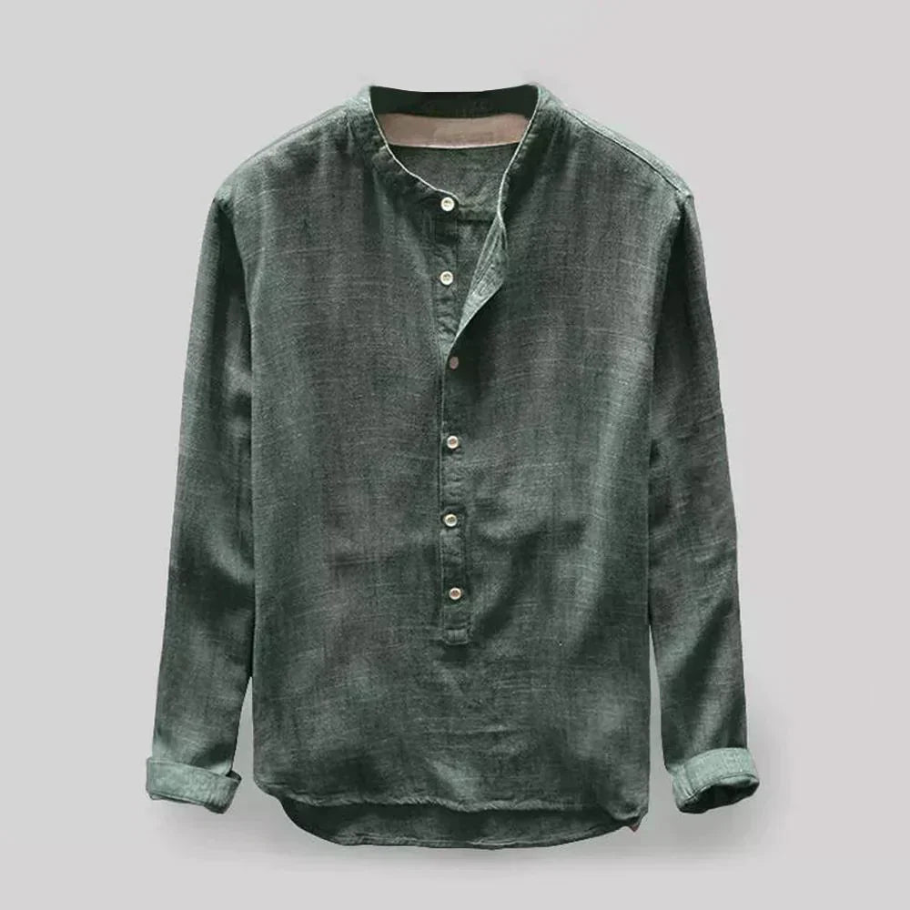Klassiek Overhemd Oxford voor Heren Wit Blauw Gavi Stijl
