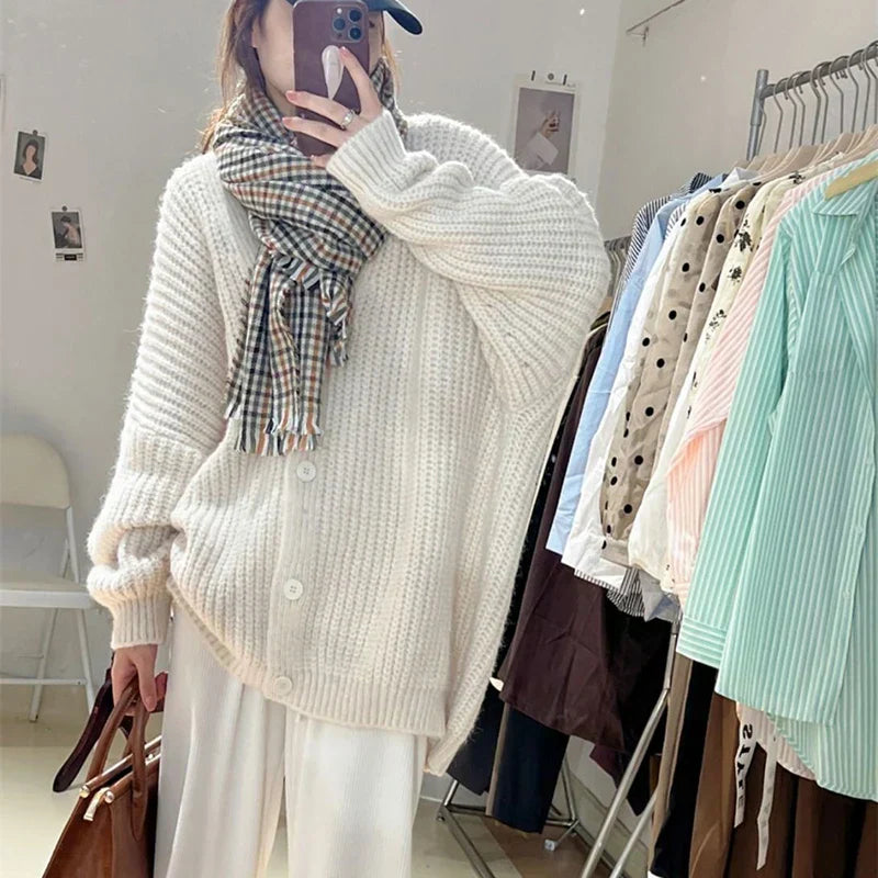 Dames Plus Size Cardigan - Comfortabele Warme Trui voor Vrouwen
