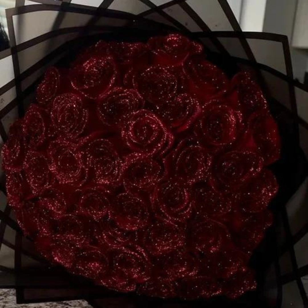 Glitter Kunstbloemen Rozen Set voor Decoratie - Blijvende Pracht met Fonkelend Effect - Ideaal voor Feesten & Geschenken