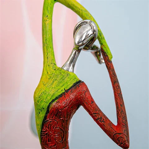 Abstract Vrouwenbeeld Handgemaakt Hars Kleurrijk Modern Kunstbeeld Woonkamer Cadeau