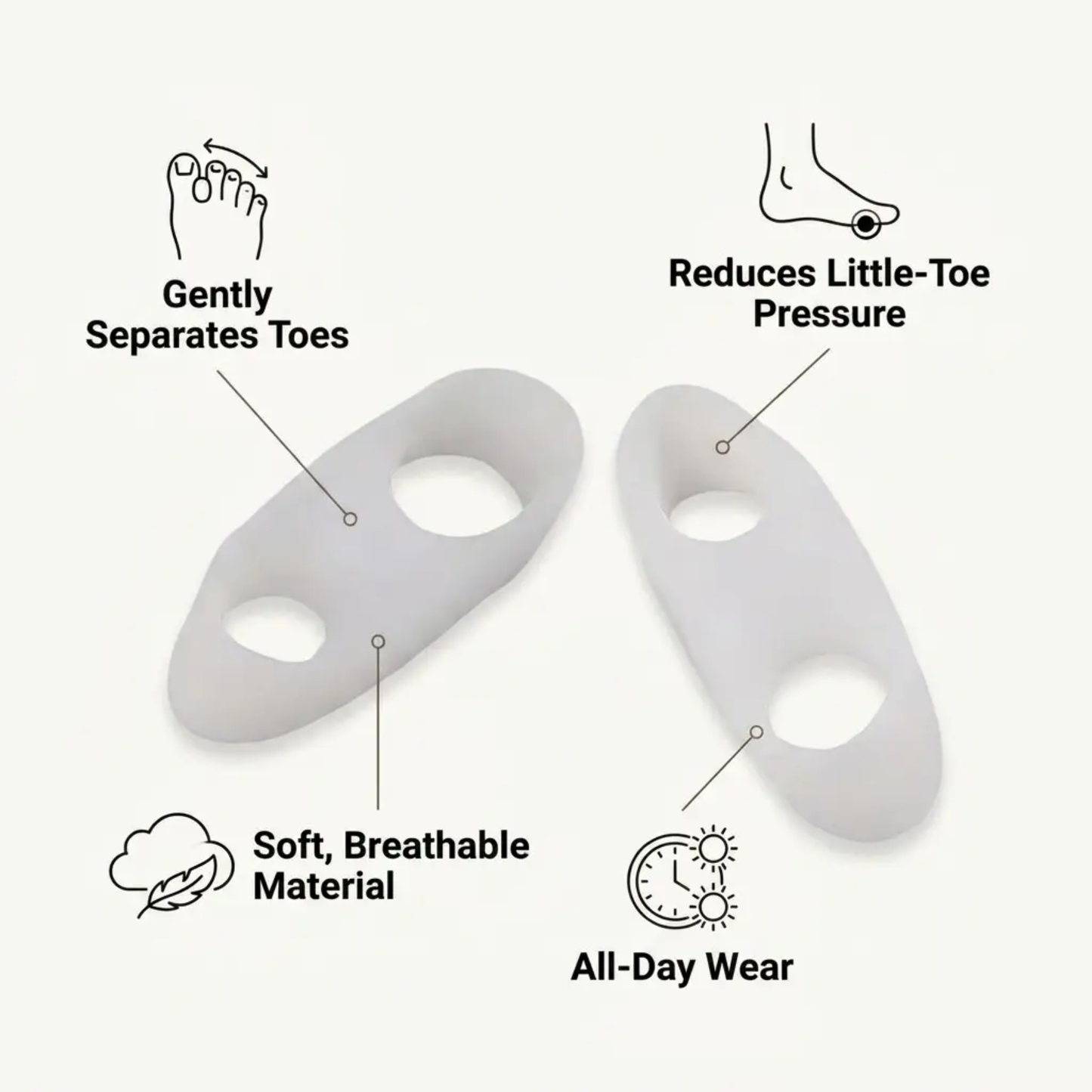 Orthopedische Teenspreiders – Correctie voor Bunions, Hamertenen en Teenuitlijning