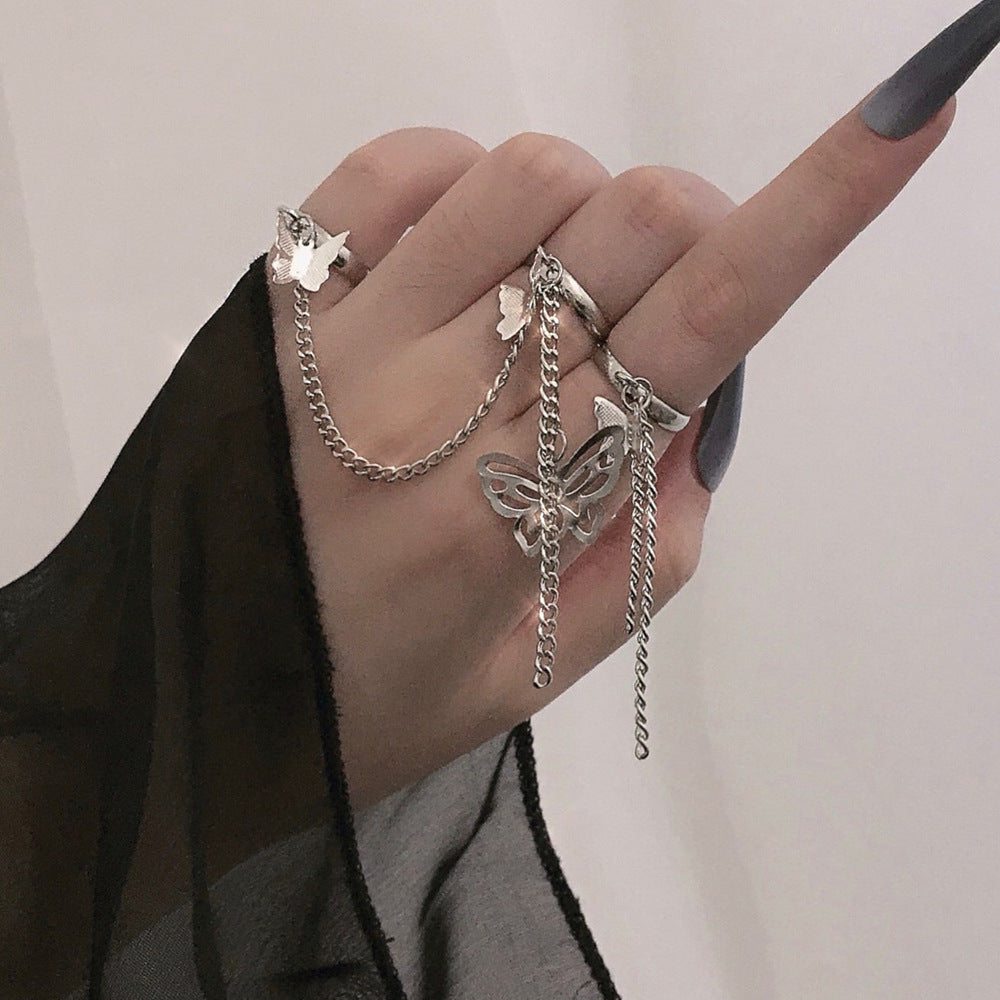 Vlindersieraden Set voor Dames met Ring Armband en Ketting