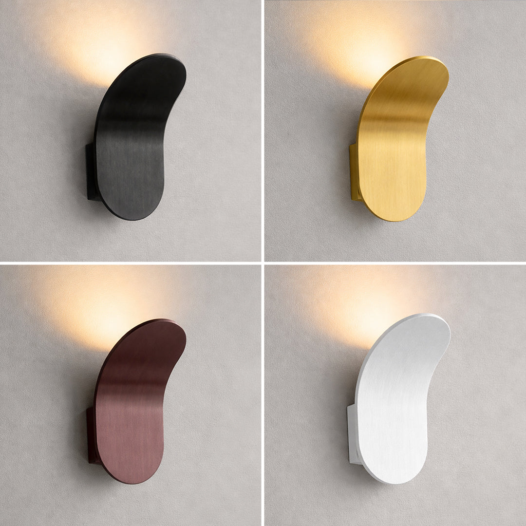 Gebogen Wandlamp Modern Minimalistisch Design Geborstelde Afwerking Diffuus Licht Decoratieve Wandverlichting voor Gang Slaapkamer Woonkamer