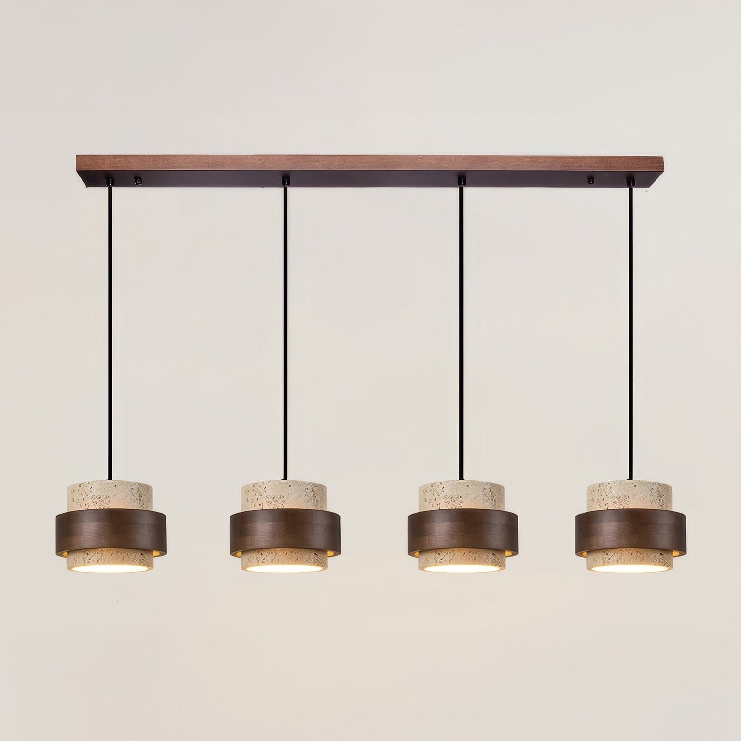 Ascend Retro Stenen Wabi-Sabi Hanglamp Travertijn Hout LED GX53 Eetkamer Verlichting Modern Minimalistisch