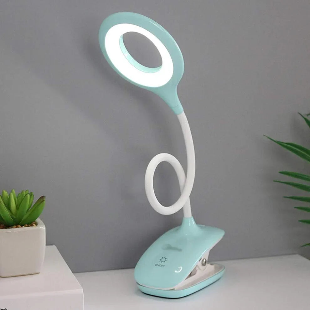Leeslamp Clip LED Dimbaar USB Oplaadbaar Flexibel Zwanenhals Bed Bureau Reizen