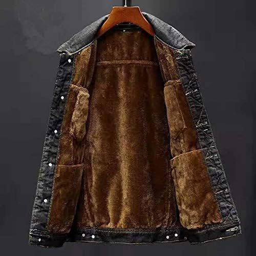 Heren Winterjas Denim Warm en Stevig