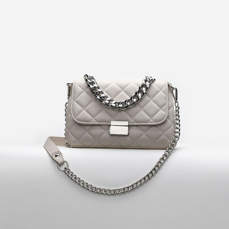Dames Schoudertas Quilted Zilveren Ketting Patroon
