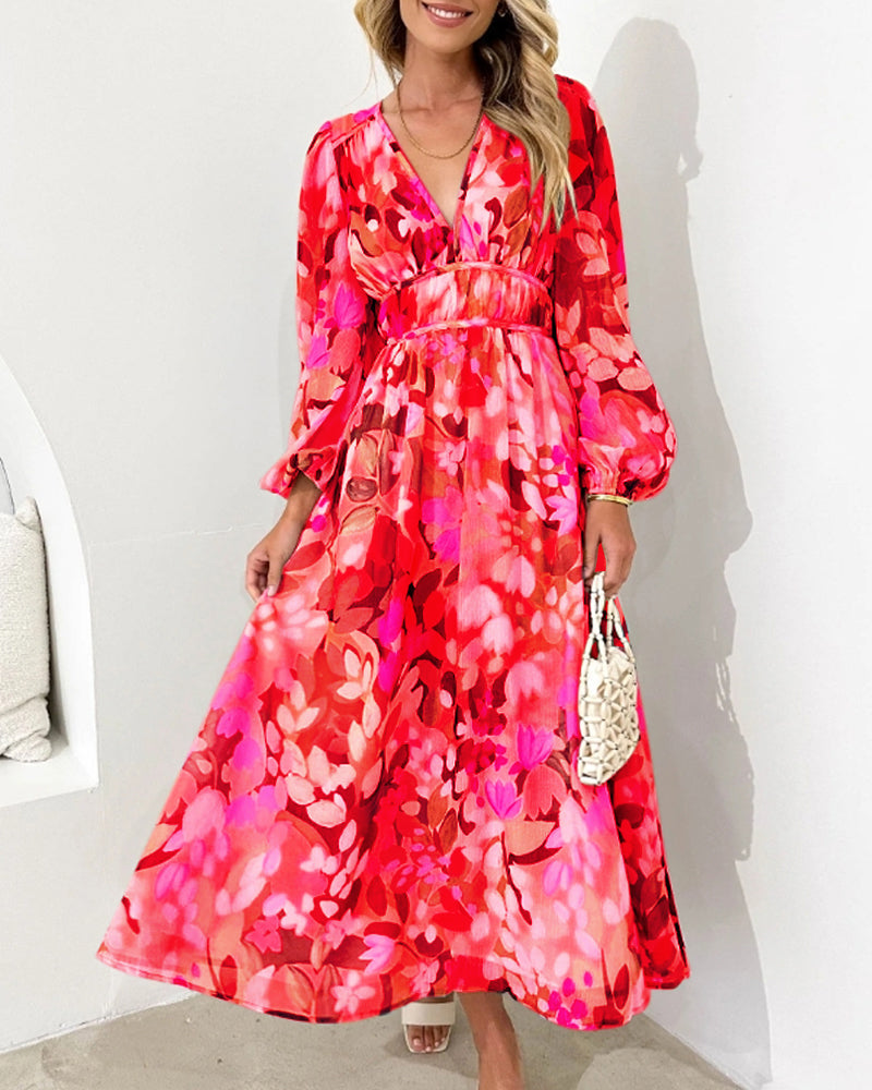 Dames Lange Jurk Boho Chic Stijl