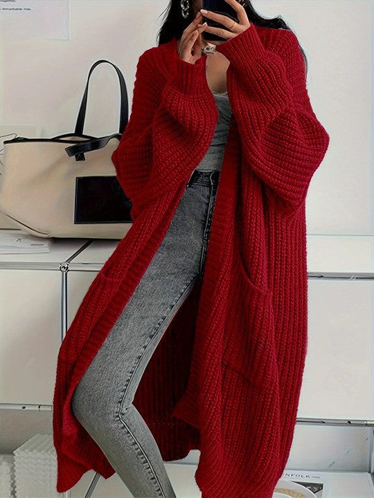 Dames Vest Lange Gebreide Stijlvol Trendy