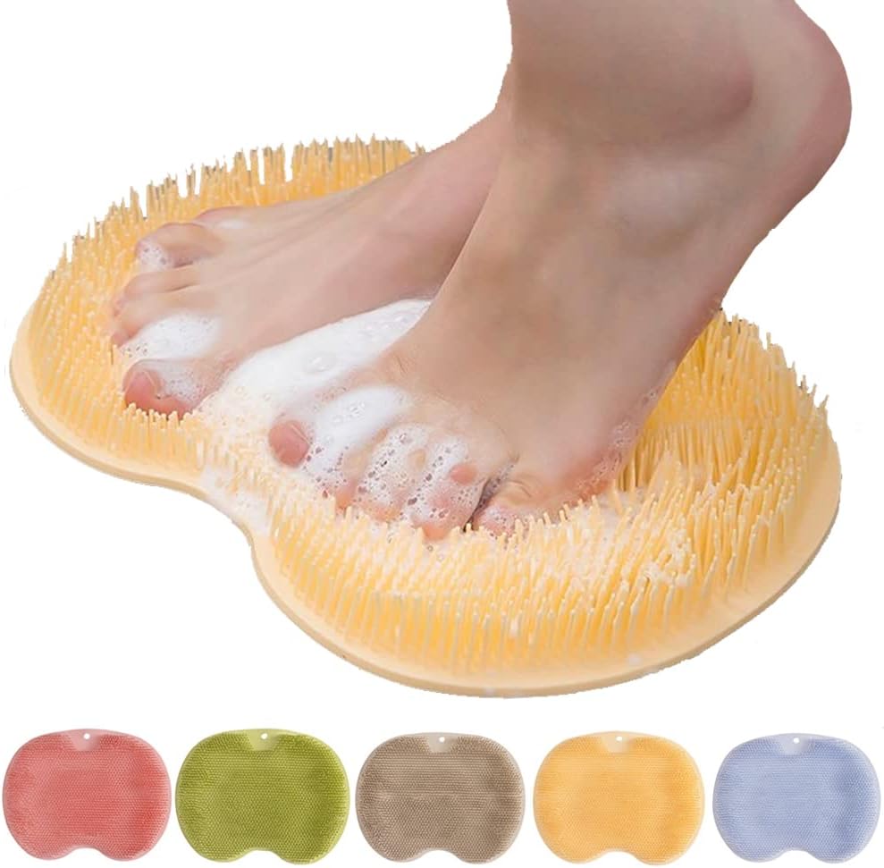Voetmassage douchemat met zuignappen – handsfree voeten scrubben & masseren