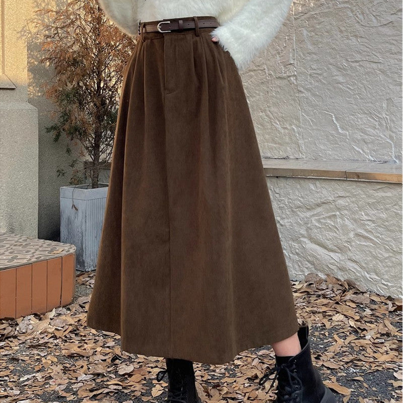 Dames Rok Midi Hoge Taille Zwart A-lijn Stijl