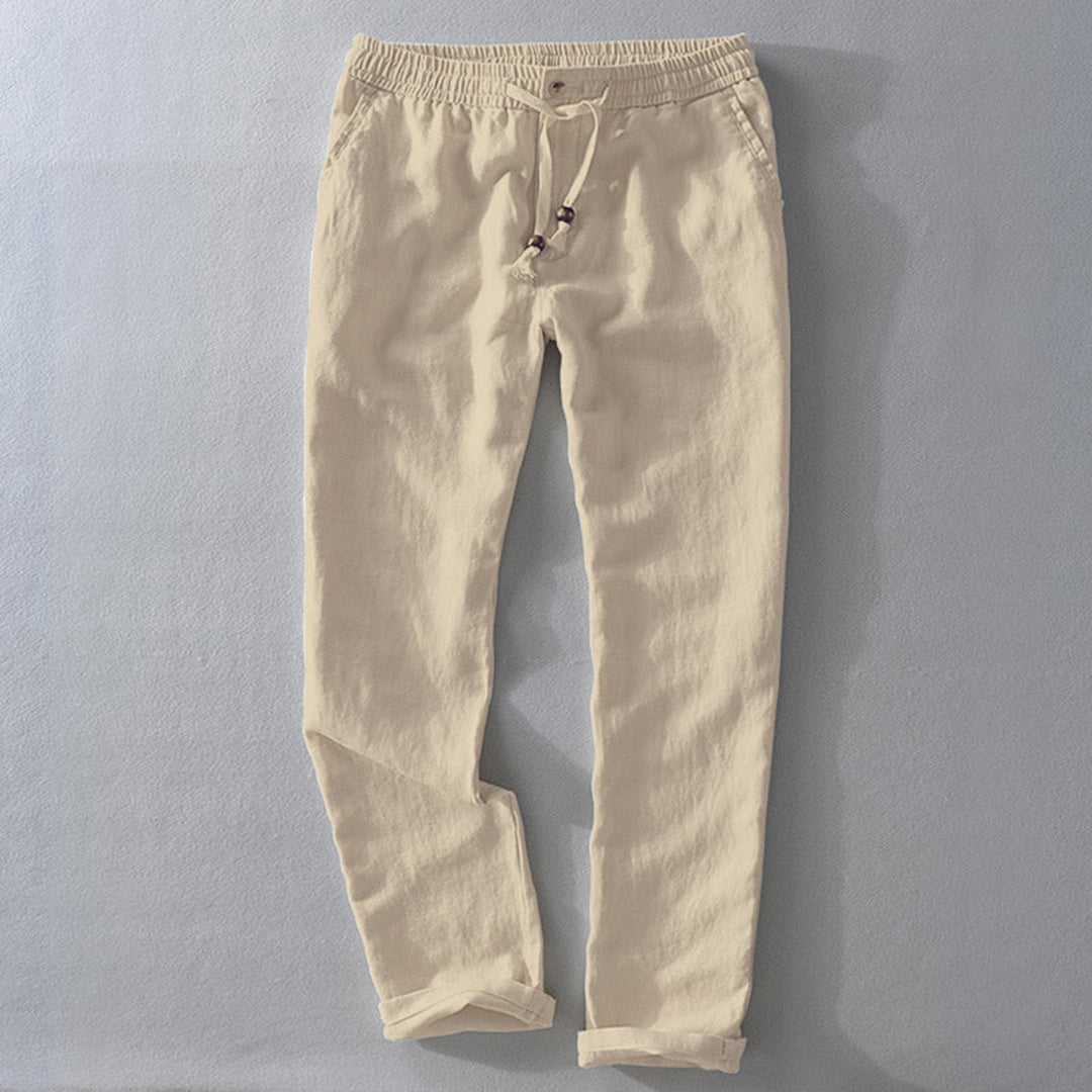 Linnen Broek Heren Zomer Comfortabele Pasvorm