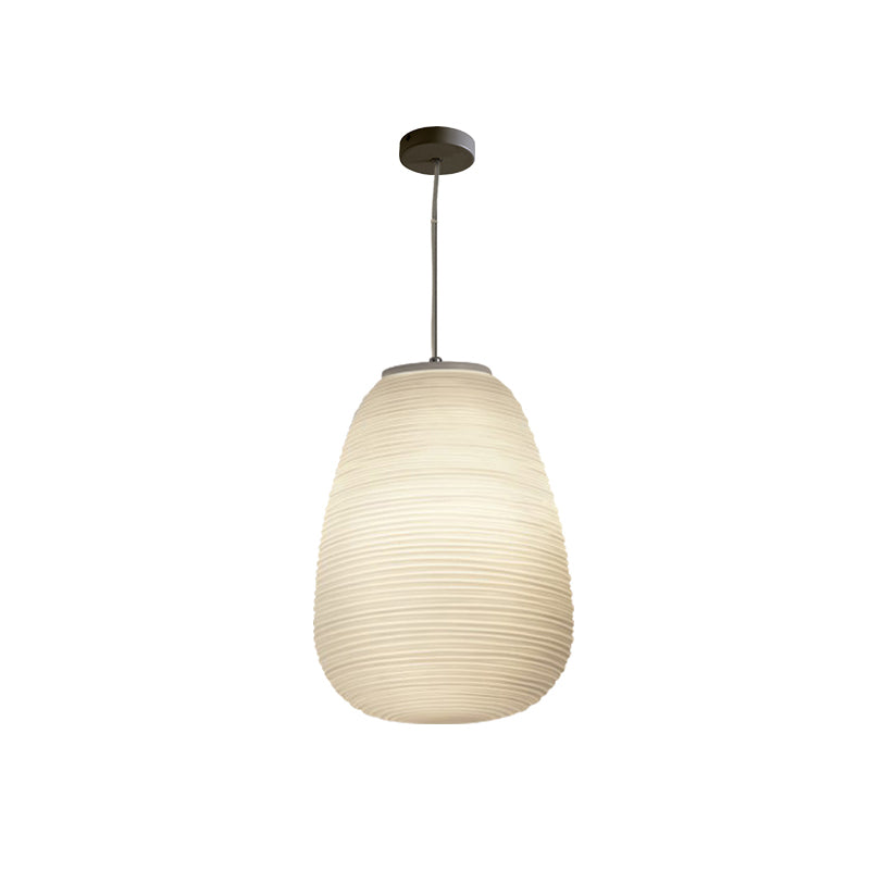 Moderne Hanglamp met Geribbeld Glas — Scandinavisch Design